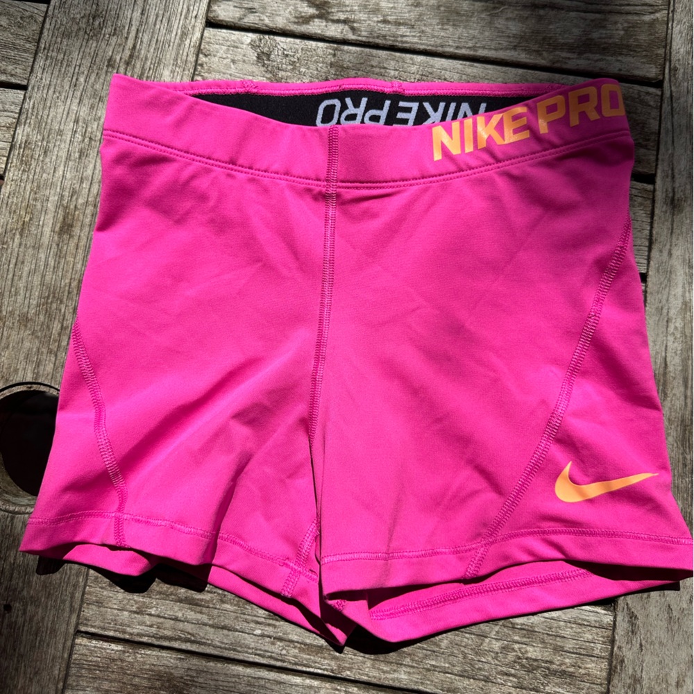 Nike Pro Pink and Orange Shorts